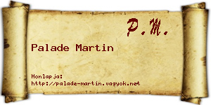 Palade Martin névjegykártya